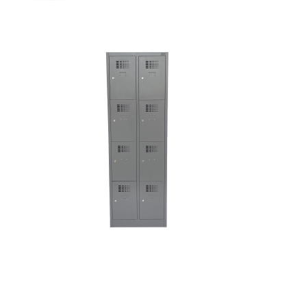 Keturių lygių, aštuonių durelių metalinė spintelė SOLID SSK324