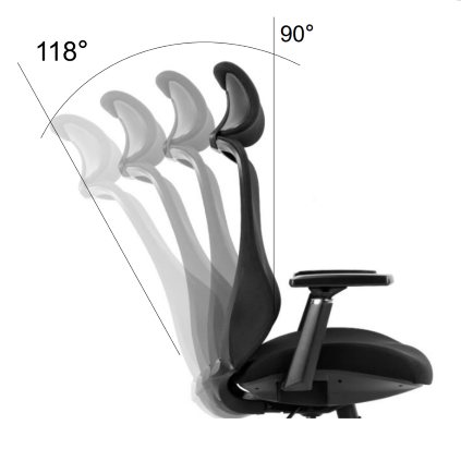 Ergonominė biuro kėdė WATERFALL HD mechanizmas
