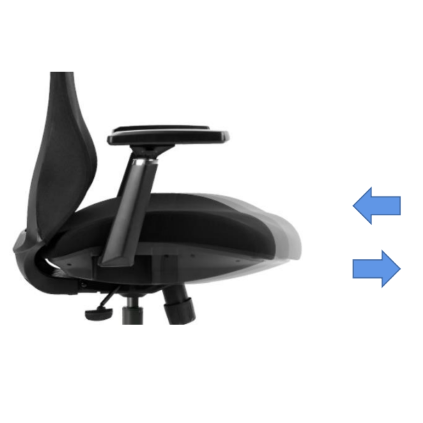 Ergonominė biuro kėdė WATERFALL HD sėdynės gylis