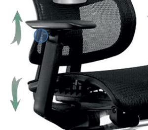 Ergonominė biuro kėdė STABILITY HD porankiai