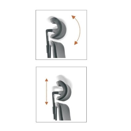 Ergonominės biuro kėdės galvos atrama