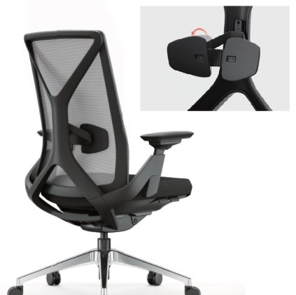 Ergonominė biuro kėdė SCANDI juosmens atrama