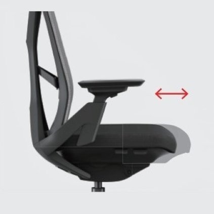 Ergonominė biuro kėdė SCANDI sėdynės gylis