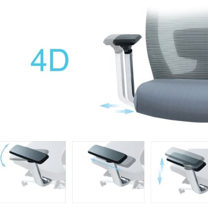 Ergonominė biuro kėdė ALUMASTER HD porankiai