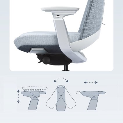 Ergonominė biuro kėdė YUCAN porankiai