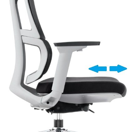 Ergonominės biuro kėdės sėdynė