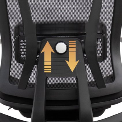 Ergonominė biuro kėdė NOVA HD juosmens profilis