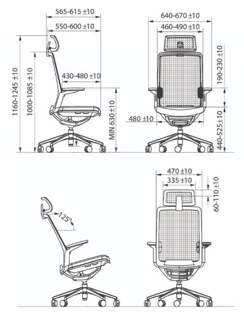 Ergonominė biuro kėdė SILVER